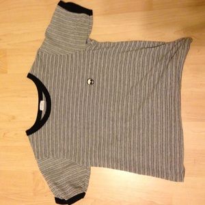 John Galt/Brandy Melville striped alien crop top👽