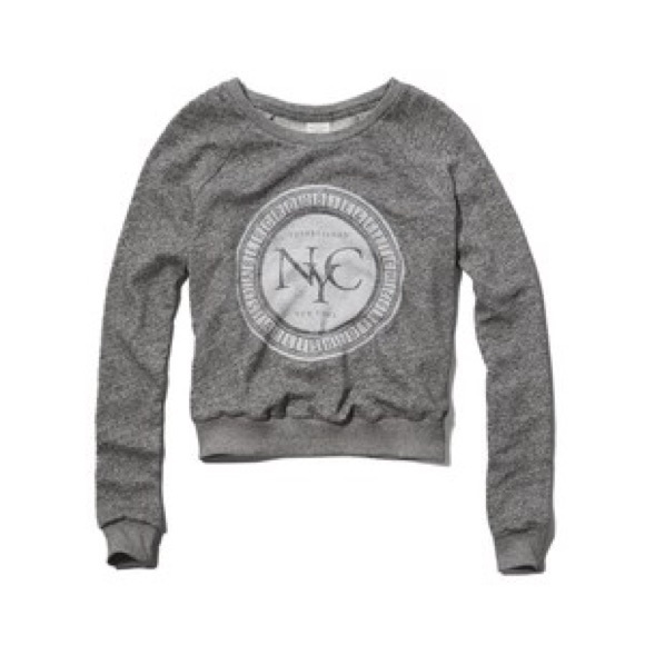 NWT Abercrombie Heather Gray Sweatshirt XS