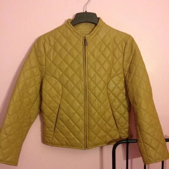 Quilted leather jacket