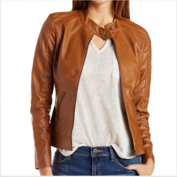 Charlotte Russe Jackets & Blazers - Faux Leather Moto Jacket