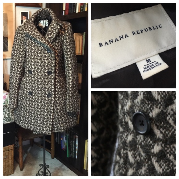 Banana Republic wool herringbone coat