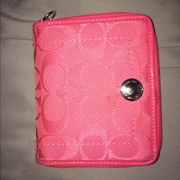 Hot pink coach wallet