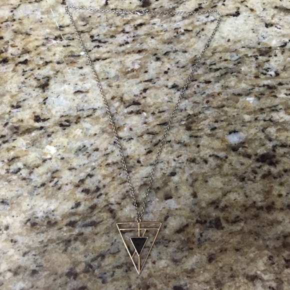 Trendy upside down triangle necklace