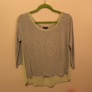 American Eagle 3/4 sheer back top