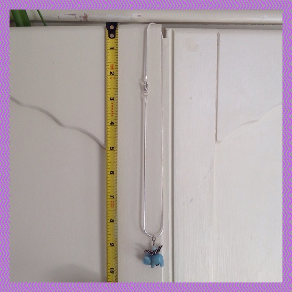 CUTE BLUE PIG CHARM OR NECKLACE - Picture 3 of 4