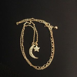 Moon and star necklace