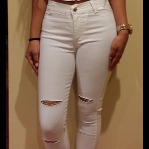 White ripped/distressed jeans
