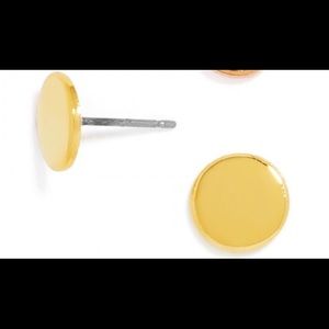 BaubleBar gold disc stud earrings