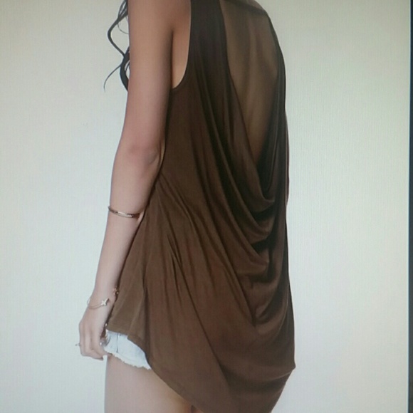 Lime sexy back high-low tank