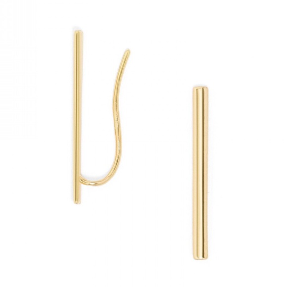 BaubleBar linear bar ear crawler earrings