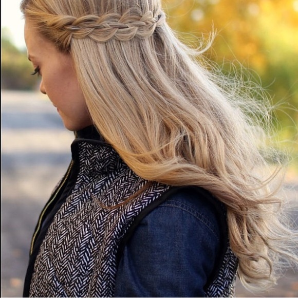 🆕 Coveted Quilted Herringbone Printed Puffer Vest - Picture 3 of 4