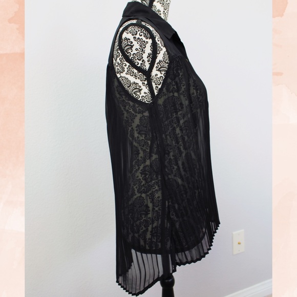 Sheer Button Down Top - Picture 4 of 4