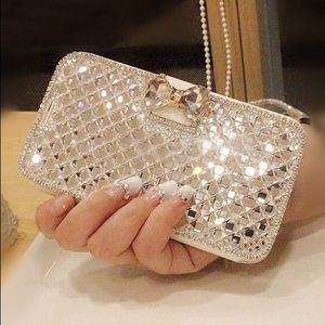 Rhinstone synthetic leather case