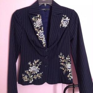 Navy pinstripe capri suit (tags attached)