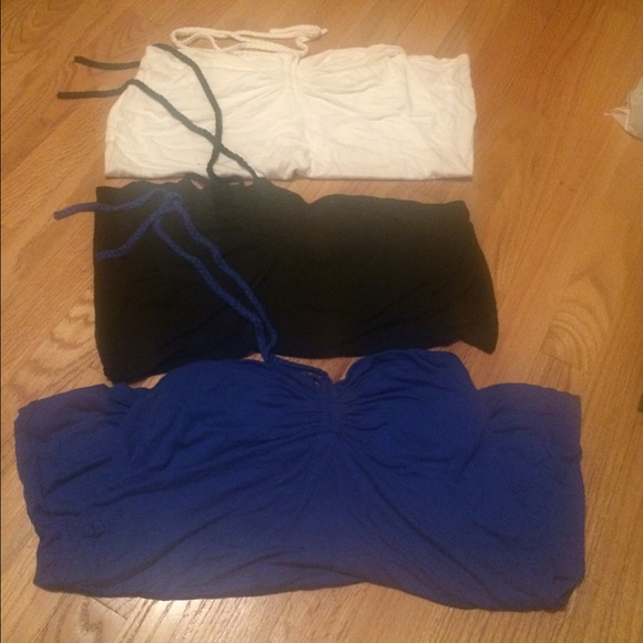 LOT of 3 halter/tube tops