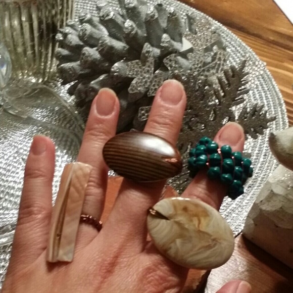 Bundle of hand made wire wrapped rings - Picture 4 of 4