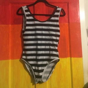 LA Hearts striped bodysuit