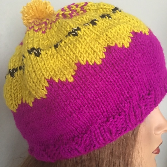 Beanie Slouch Hat Hand Knit Designer Fashion Hip main image 4