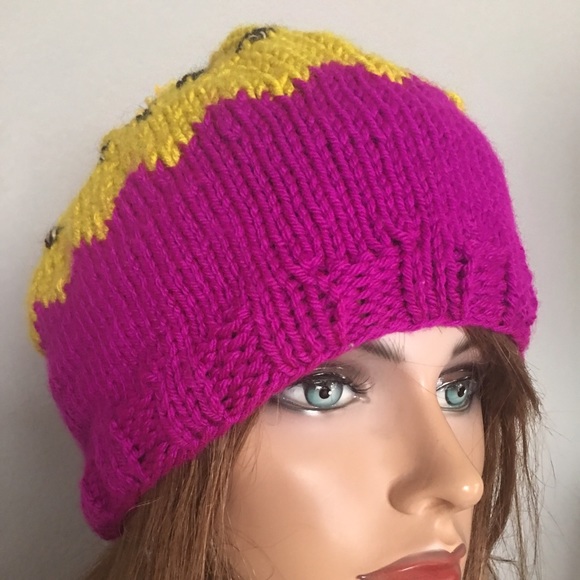Beanie Slouch Hat Hand Knit Designer Fashion Hip main image 3