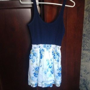 Blue floral dress