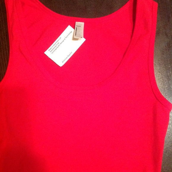 ❤️American apparel red cotton stretch sexy ta - Picture 2 of 3