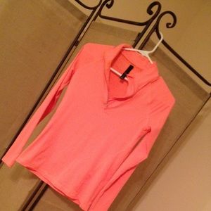 3/4 zip long sleeve workout top
