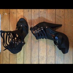 Black Cage Heels