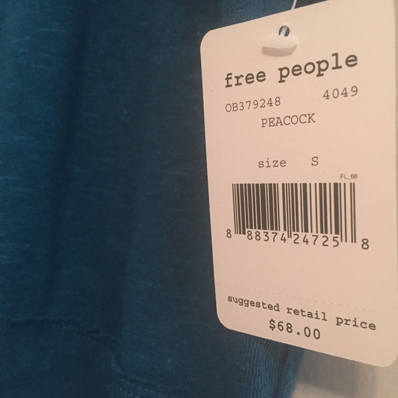 NEW NWT Free People blue turquoise shirt - Picture 2 of 4
