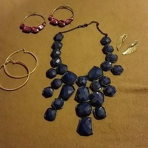 2 Earrings & Necklace (purple not available)