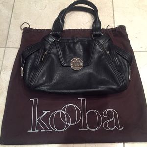 Kooba black leather shoulder bag