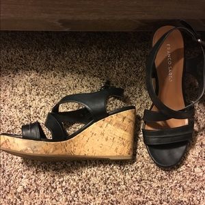 Black Wedges Franco Sarto brand