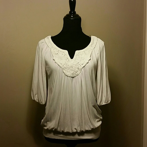 Flowy White Tunic