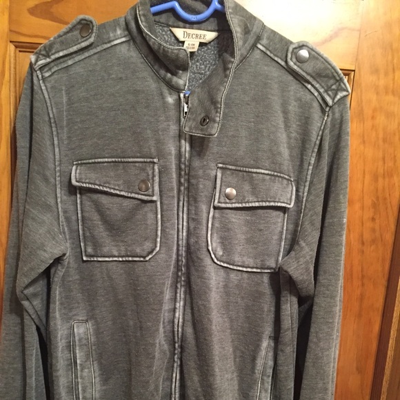 Mens Gray size small Decree zip up sweatshirt