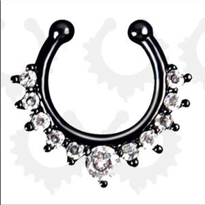 Brand new! Black faux septum ring