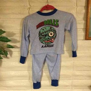 RARE rad vintage 80s kids pajamas set
