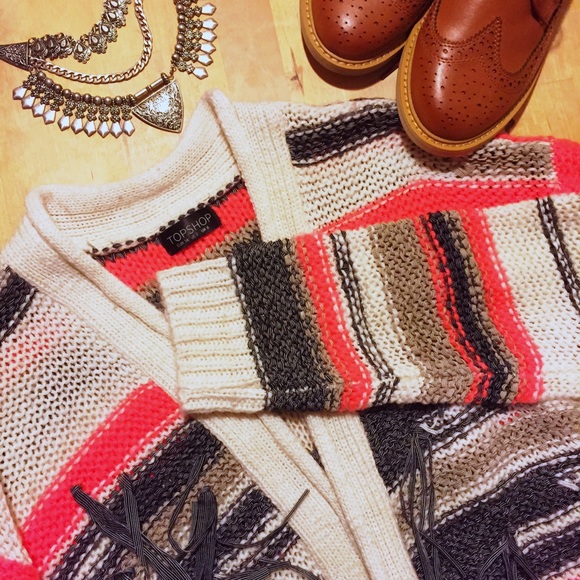 TOPSHOP Bright Striped Cardigan