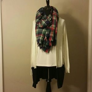 Oversized Color Block Cardigan