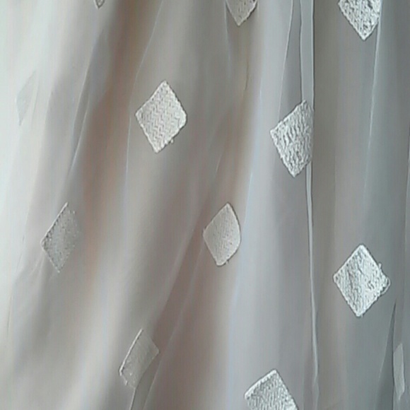 Minuet Strapless Cream Dress, Sz S - Picture 3 of 4