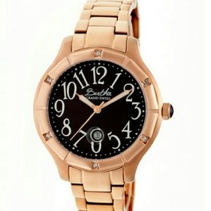 Rose Gold & Black Jaclyn Mother-of-Pearl Swiss Bra