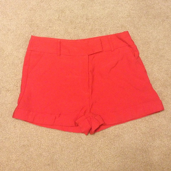 Bar III Pants - ⭐️ Bar III bright coral cuffed shorts