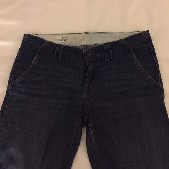 Gap boyfriend flare jeans with flat front