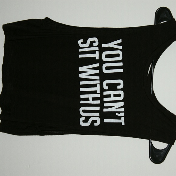 You cant sit with us cropped top