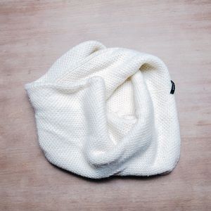 J. Crew White Knit Infinity Scarf