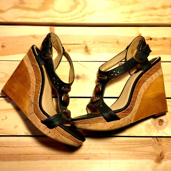 FRYE Bridget Ornament Wedge Sandal