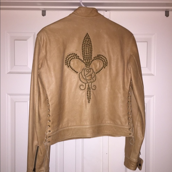 Like new incredible tan leather jacket