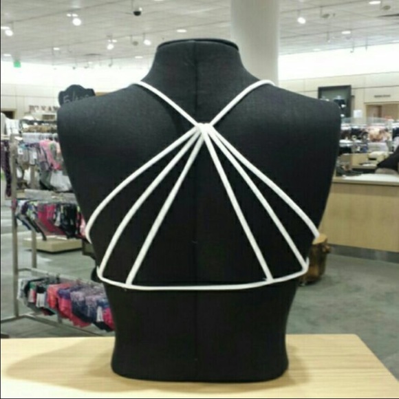 New free people strappy bralette in white