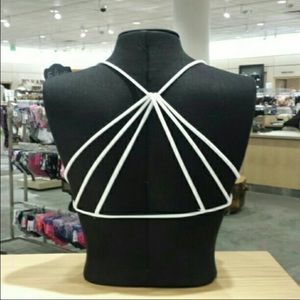 New free people strappy bralette in white