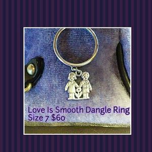 AUTHENTIC Love Is smooth dangle ring