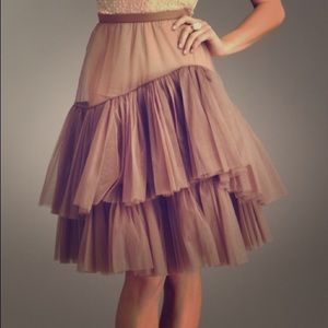 BCBG Maxazria Runway Cappuccino  Petticoat Skirt