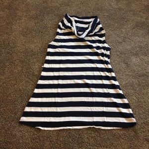 Gap Maternity Racer Back Tank - Navy/White